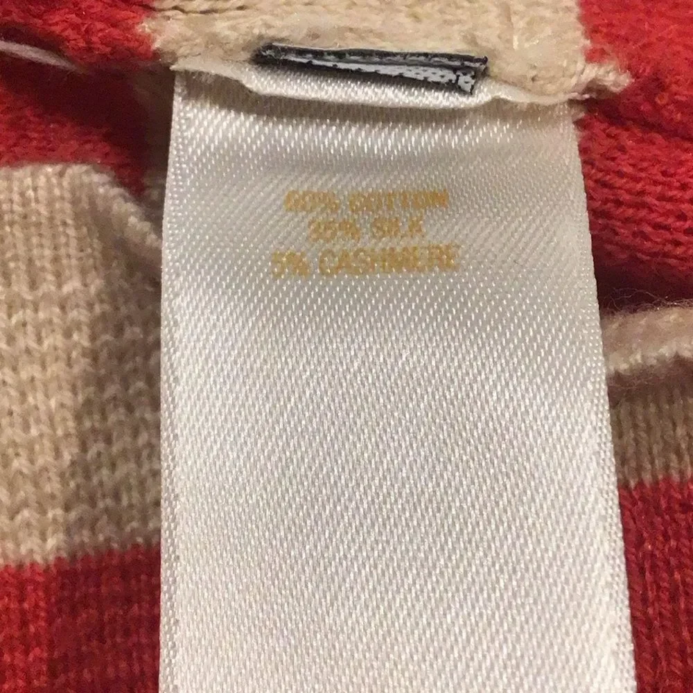 Kate Spade SELMA Red Stripe Cotton Silk Cashmere Knit Preppy Nautical Dress